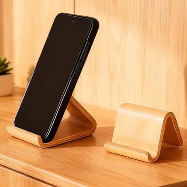 Imagem de Suporte minimalista para tablet para mesa, suporte de celular simples compatível com todos os tablets e celulares (pequeno, 6,8 x 6,2 x 4,8 cm)