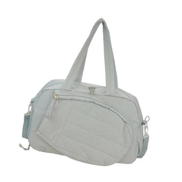 Imagem de kowaku Bolsa de tênis tipo sacola, bolsa esportiva para raquete de tênis com compartimento para sapatos, ideal para treino, Azul