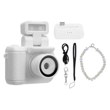 Imagem de Alomejor Câmera de Chaveiro, Câmera HD 1080p Com Tela de 1,44 Polegada Construída Em Flash para Os Alunos Viajam (Branco)