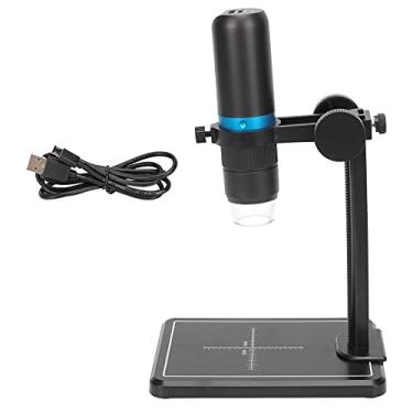 Imagem de Microscópio eletrônico sem fio WiFi 1080P Lupa digital de alta definição Ferramenta de inspeção portátil para reparo eletrônico Pesquisa industrial Educação Hobbyists ABS Preto