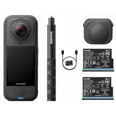 Imagem de Insta360 Pacote X4 Air Starter – Câmera leve de 165 g 8K 360, efeito bastão de selfie invisível, lentes substituíveis, fotografe primeiro e enquadre depois, protetor de vento embutido, estabilização