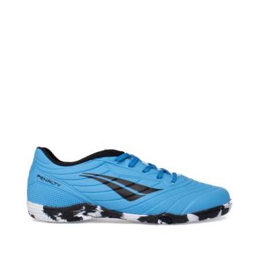 Imagem de Chuteira Infantil Penalty Futsal Matis Azul/Branco/Preto, Azul, Branco