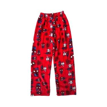 Imagem de Calças De Pijama Flaneladas Y2K Hello Kitty SpiderMan, Confortáveis E 