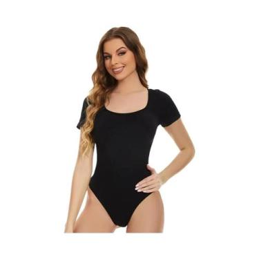 Imagem de Body Modelador Feminino De Manga Curta Com Controle De Barriga E Decot