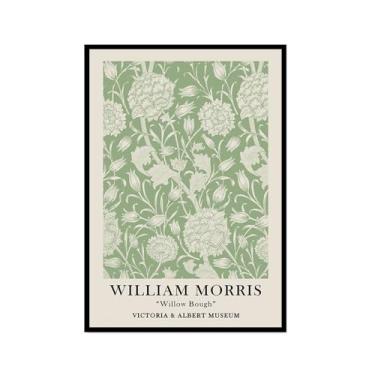 Imagem de Arte de parede verde sálvia Matisse William Morris Bauhaus Impressão floral abstrata Mercado de Flores Cartaz Picasso Estética Decoração de Parede para Sala de Estar (SKU2,12 x 18 pol. = (30 x 45 cm