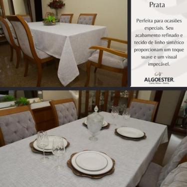 Imagem de Toalha de Mesa De LInho 8 Lugares 140X240 Cor:Prata - Corttex, Prata