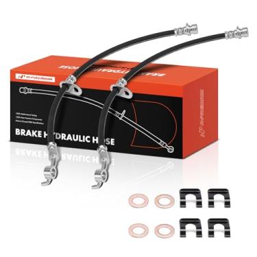 Imagem de A-Premium Mangueira hidráulica de freio lateral do motorista e do passageiro compatível com modelos Honda - Clarity 2017 2018 2019 2020 2021, pacote com 2