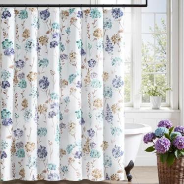 Imagem de Cortina de chuveiro jinchan Vintage Floral Waterproof 180x180cm