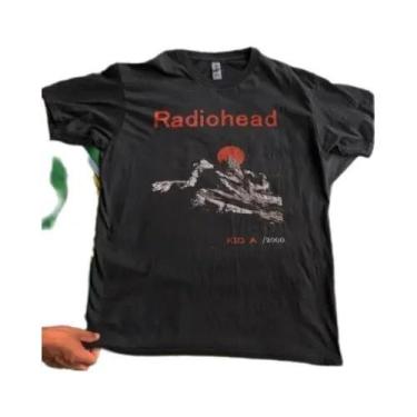 Imagem de Camiseta Azul Marinho Radiohead Kid A, Manga Curta, Unissex, Algodão D