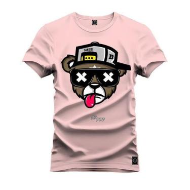 Imagem de Camiseta Premium Nexstar Varias Cores Urso Boné Bolado, Rosa, M