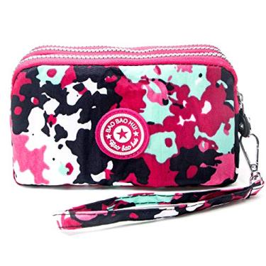 Imagem de Carteira de pulso de grande capacidade - Bolsa feminina de nylon estampada à prova d'água, Ya-33, Small