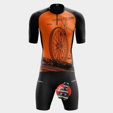 Imagem de Conjunto de Ciclismo Masculino - Camisa Roda Vermelha (PRO) e Bermuda GEL (WAY)-Masculino