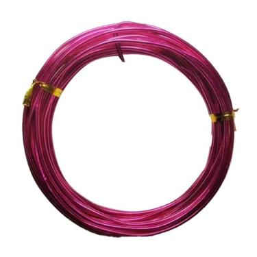 Imagem de 1 rolo 16,4 pés / 5 m fio colorido artesanato de alumínio, para fabricação floral de joias fio de contas de metal macio fio dobrável de alumínio colorido para artesanato DIY esculpir pedras jardim A