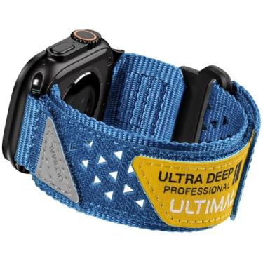 Imagem de ULTIMAL Compatível com Apple Watch Ultra 3/2/1 séries 11/10/9/8/7/6/5/4/SE2/SE3, pulseira de nylon com velcro, estrelas, listras, bandeira, 49 mm, 46 mm, 45 mm e 44 mm
