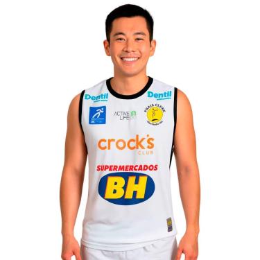 Imagem de Camisa de Vôlei Time Feminino Praia Clube 2026 Branca Masculina-Masculino