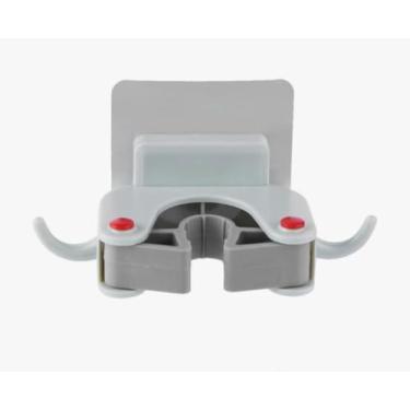 Imagem de Organizador de banheiro, suporte de vassoura, suporte de parede autoadesivo para ferramentas de limpeza doméstica, azul