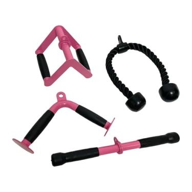 Imagem de Aymzbd Conjunto de Acessórios para Polia de Cabo, Acessório para Barra em V, Acessórios para Equipamentos de Musculação, Puxadores para Remada, para Treiname