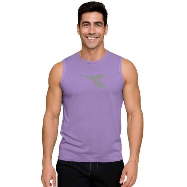 Imagem de Regata Machão Diadora Big Logo Masculina - Lilás XGG-Masculino