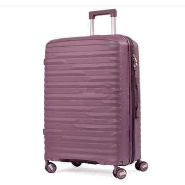 Imagem de Mala De Viagem Grande 32Kg Polipropileno 8 Rodas 360 Giratória Para Despachar Rígida Leve Tamanho G Viagem Internacional Resistente (ROXO, Grande)