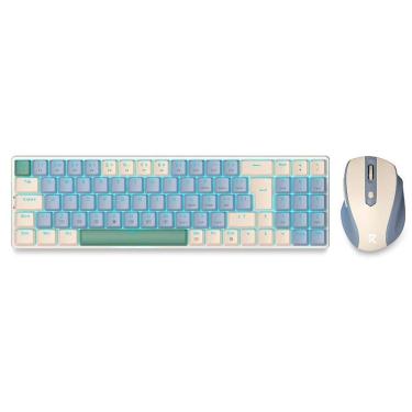 Imagem de Kit Teclado + Mouse Redragon Sem Fio BS-8772, RGB, ABNT2, USB, 2400 DPI, Pixar PAW3212-Unissex