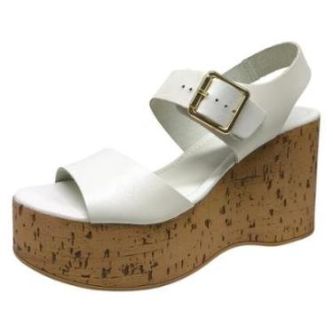 Imagem de Sandália Feminina Anabela Alta Conforto Ajustável Bottero-Feminino