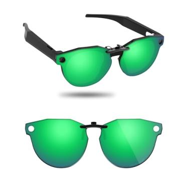 Imagem de Fiskr Óculos de sol polarizados Clip-On para Oakley Meta HSTN O8002 51 mm - Proteção UV - Ajuste universal para homens e mulheres, Verde esmeralda, 51mm