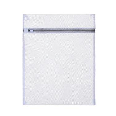 Imagem de Branco durável grande saco de lavanderia organizador de malha sutiã meias roupa íntima, roupa íntima, capa de máquina de lavar roupa (50 x 60 cm)
