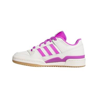 Imagem de adidas Tênis feminino Forum Low Cl com cadarço casual - roxo, branco, Multi, 9 Wide
