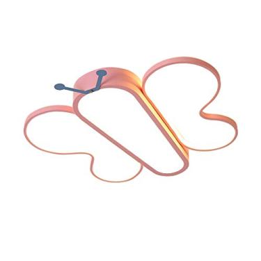 Imagem de Luminária LED moderna e criativa para quarto infantil, luminária de teto para quarto de menina, luminária de desenho animado com borboleta, luz branca aconchegante e romântica, ideal para qu