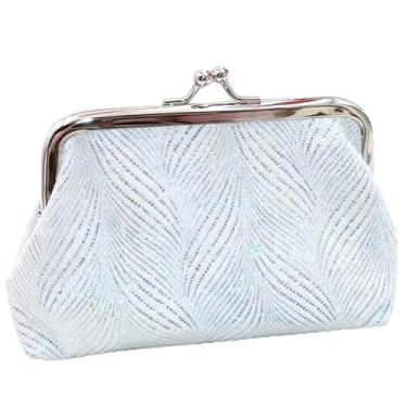 Imagem de Bolsa de Moedas de Tecido Feminina Carteira Curta de Veludo Pequena Bolsa com Fecho de Cartão, Cinza