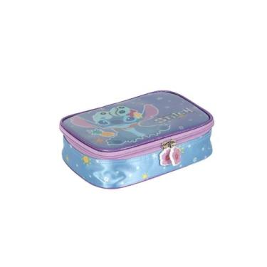 Imagem de Estojo Box Escolar Infantil Stitch Disney EI42404SC LUXCEL, LILAS
