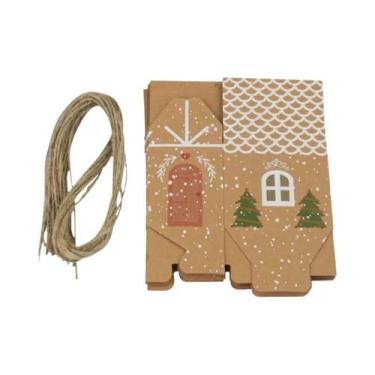 Imagem de Caixa De Doces De Natal Em Forma De Casa, Saco De Presente De Papel Kr