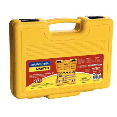 Imagem de Jogo de Soquetes Estriados Encaixe 1/2" Tramontina 17 Peças