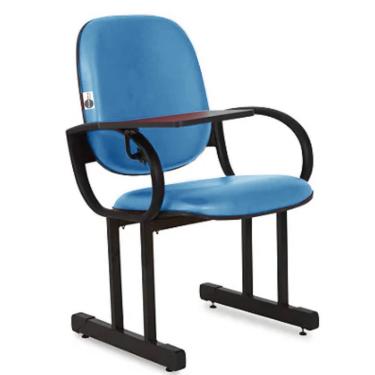 Imagem de 01 Cadeira Escolar para Auditório e Escolas com Prancheta Linha Dallas Auditório Azul