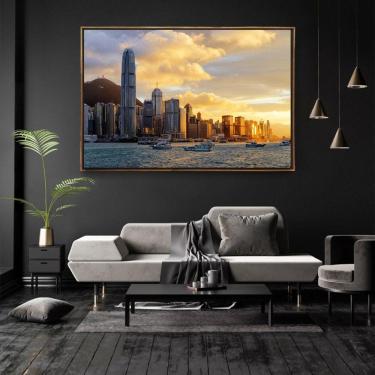 Imagem de Quadro Decorativo Horizontal Abu Dhabi Com Moldura 80X120