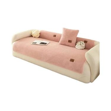 Imagem de Capa De Sofá Antiderrapante Em Sherpa Sólido, Capa Universal Para Asse
