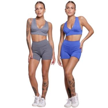 Imagem de KIT 2 Conjunto Top Bojo E Short Suplex Serra e Mar Moda Fitness-Feminino