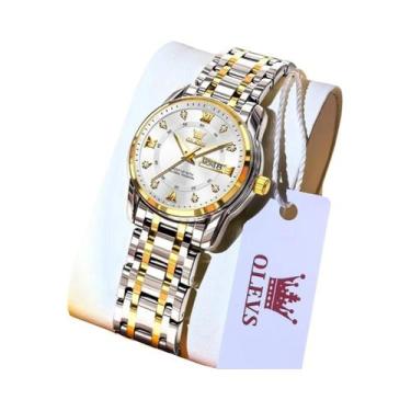 Imagem de Relógio Masculino À Prova d'Água Luminoso De Quartzo OLEVS 5513 Em Aço