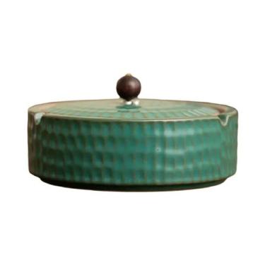 Imagem de Cinzeiro De Cerâmica Estilo Chinês Com Tampa, Decoração Moderna Para S