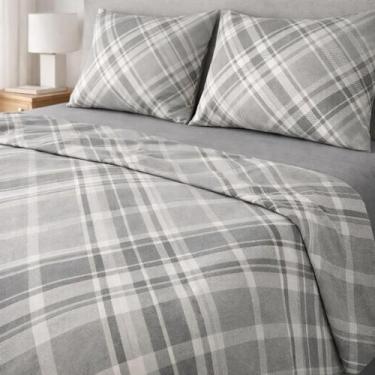 Imagem de Jogo de Cama Lençol Casal Queen Percal 160 fios Karsten 100% Algodão T