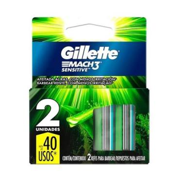 Imagem de Carga para Aparelho de Barbear Mach3 Sensitive 2 Unidades Gillette