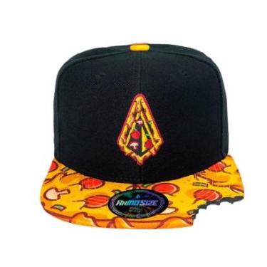 Imagem de Boné Pizzaiolo Estampado Aba Reta Preto Rhs-493 Rhino Size-Masculino