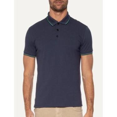 Imagem de Polo Ellus Masculina Piquet Classic Easa Friso Azul Marinho-Masculino
