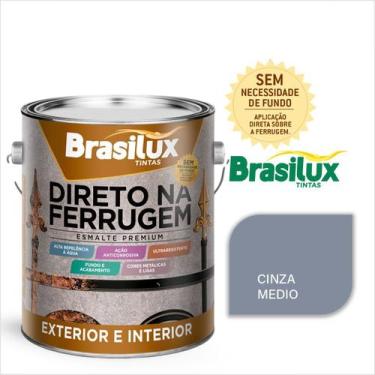 Imagem de Tinta Esmalte Direto Na Ferrugem 3,6 Litros Brasilux Escolha sua Cor S