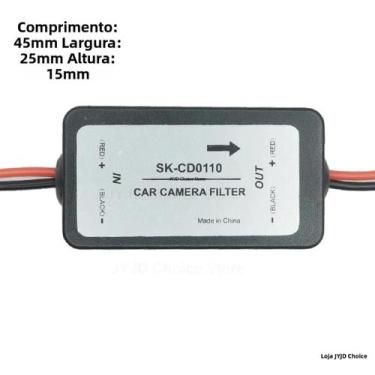 Imagem de Câmera De Ré Para Carro 12V Com Relé De Potência, Filtro Capacitor E C