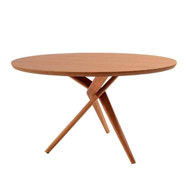 Imagem de Mesa para Sala de Jantar Ballare 120cm Tampo Redondo Moderna Mobilia