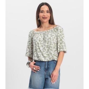 Imagem de Blusa Feminina Ciganinha Infinita Cor Verde, P, Verde