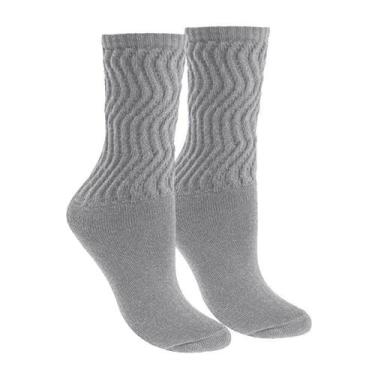 Imagem de Meia Feminina Selene Esportiva Cano Médio Cinza Mescla 49100, Cinza, 3