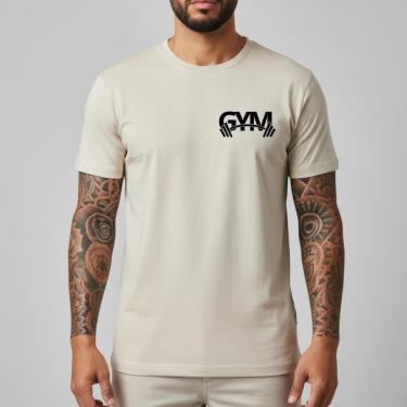 Imagem de Camiseta Masculina Personalizada Fio Nobre Toque Macio Camisa Design Único Fitness Streetwear Treino-Masculino