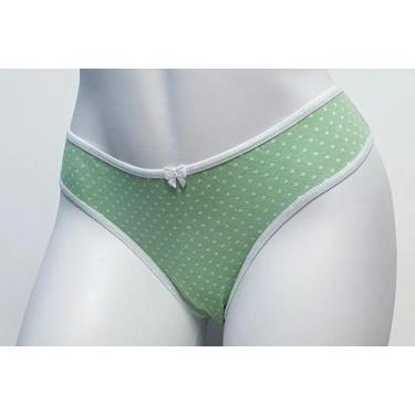 Imagem de Kit 6 Tanga Calcinha Adulto Feminina de Cotton Algodão Estampado Famy,